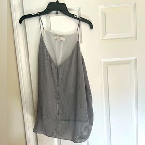 Loft Striped Peplum Spaghetti Strap Blouse sz XL